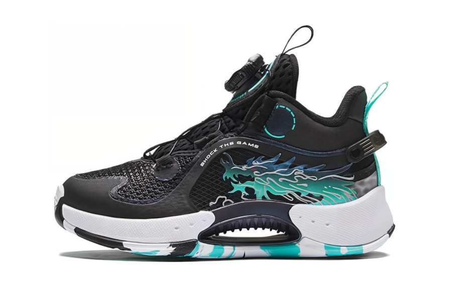 Antakids Cushioning Abrasion Resistant Cushioning, Wear Resistant Low top Kids' Running Shoes Black Green Kids'