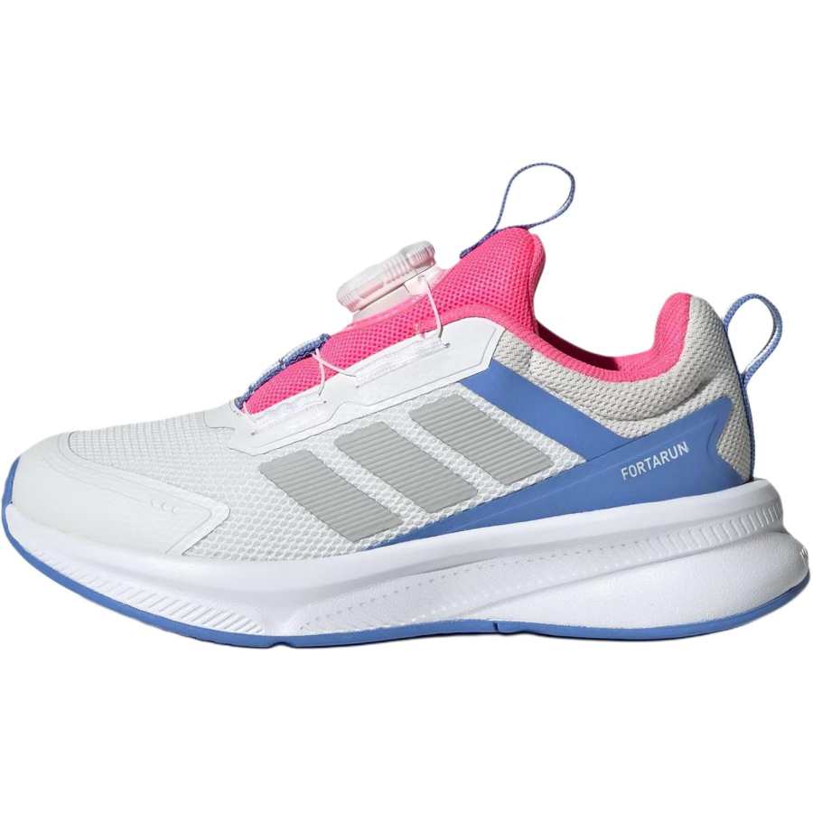 Adidas Adidas FORTARUN 4.0 Abrasion Resistant Low top Kids' Running Shoes White Pink Blue Kids'