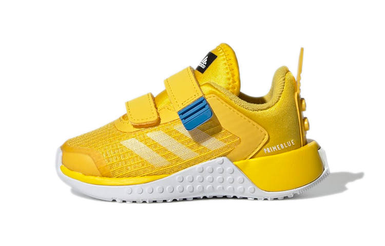 Adidas Adidas Classic Sport LEGO Collaboration Abrasion Resistant Low top Toddler Shoes Yellow White Infant And Toddler