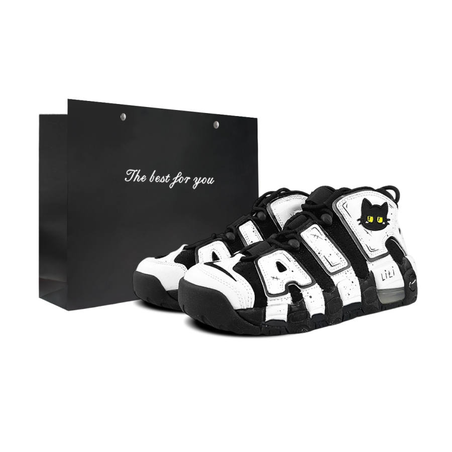 Nike Nike Air More Uptempo Black Cat Lili Children's Basketball Shoes Unisex
