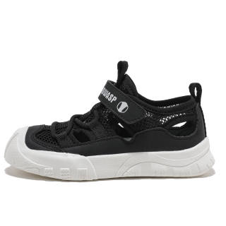 BIG WASP Slip Resistant Breathable Lightweight Cushioning Low top Children's Sandals Black Teenagers