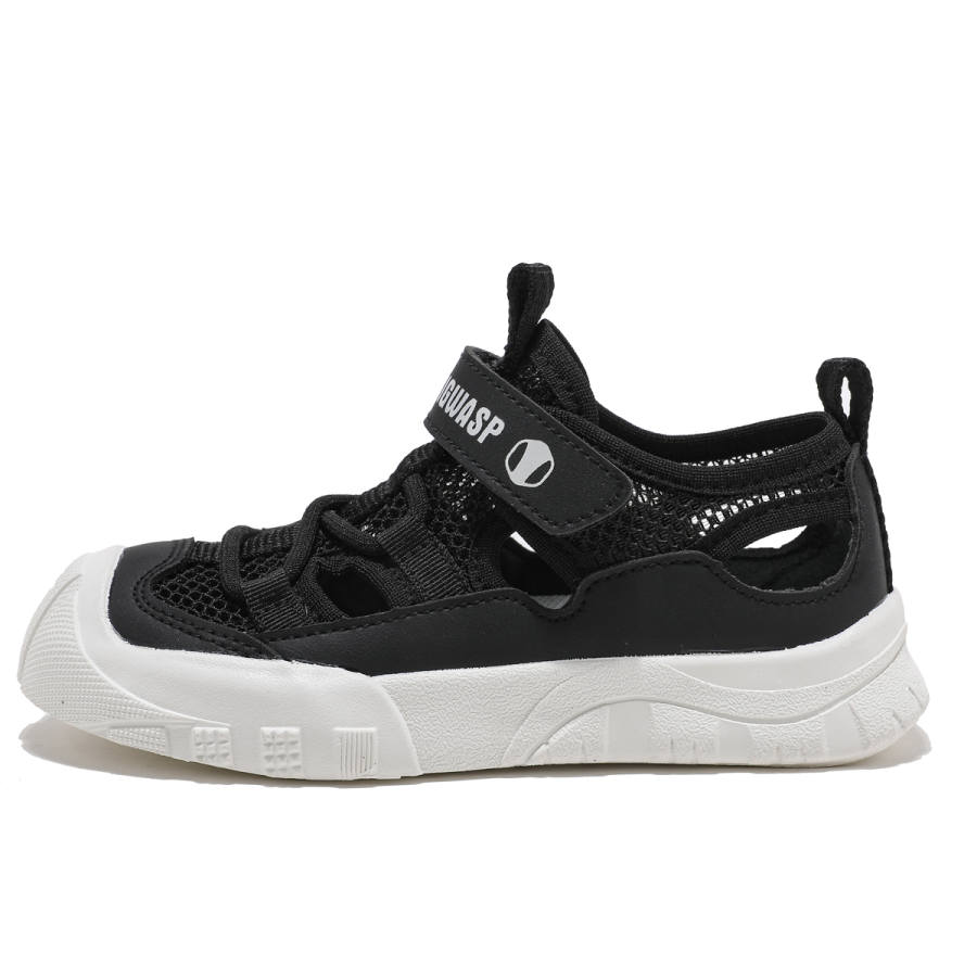 BIG WASP Slip Resistant Breathable Lightweight Cushioning Low top Children's Sandals Black Teenagers