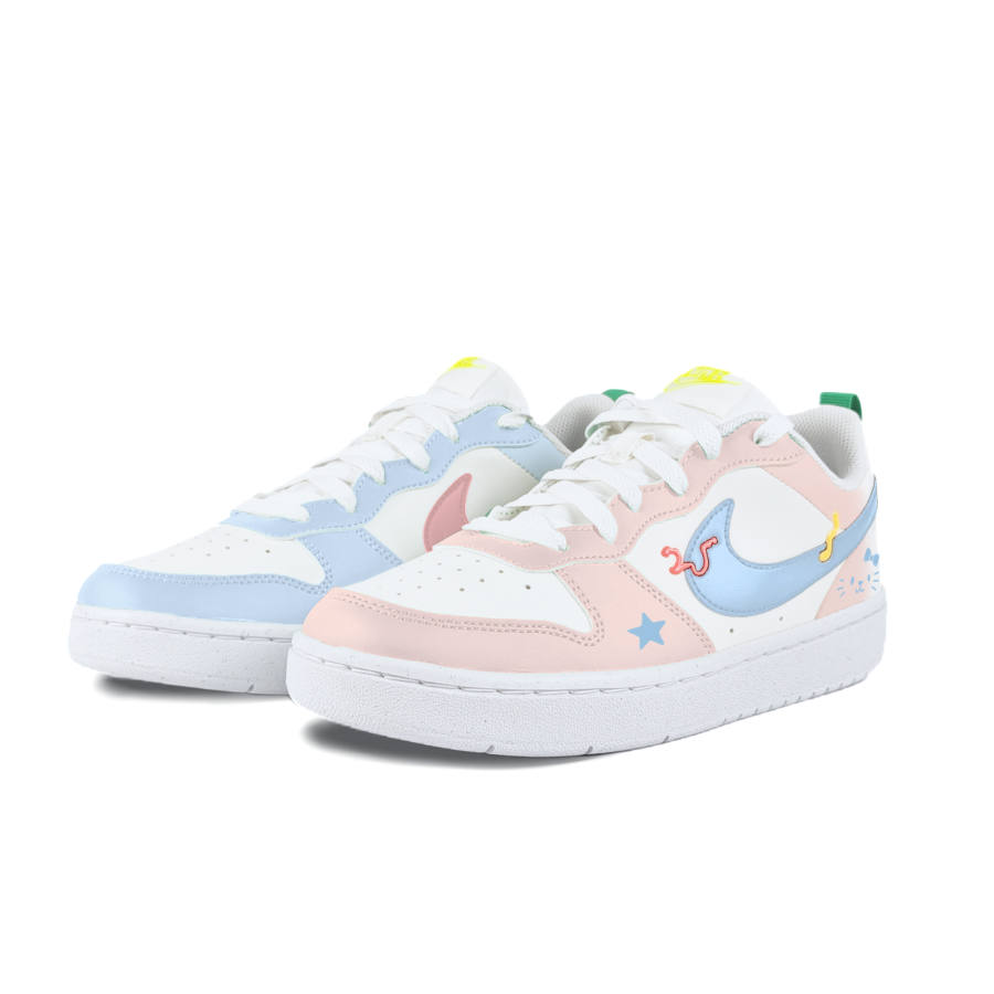Nike Nike Court Borough Low Recraft Bg Slip Resistant Abrasion Resistant Low top Kids' Skateboarding Shoes Pink Blue