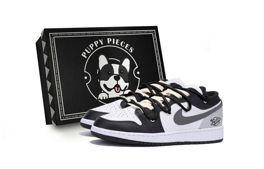 Jordan Jordan Air Jordan 1 Slip Resistant Low top Children's Basketball Shoes Black Teenagers