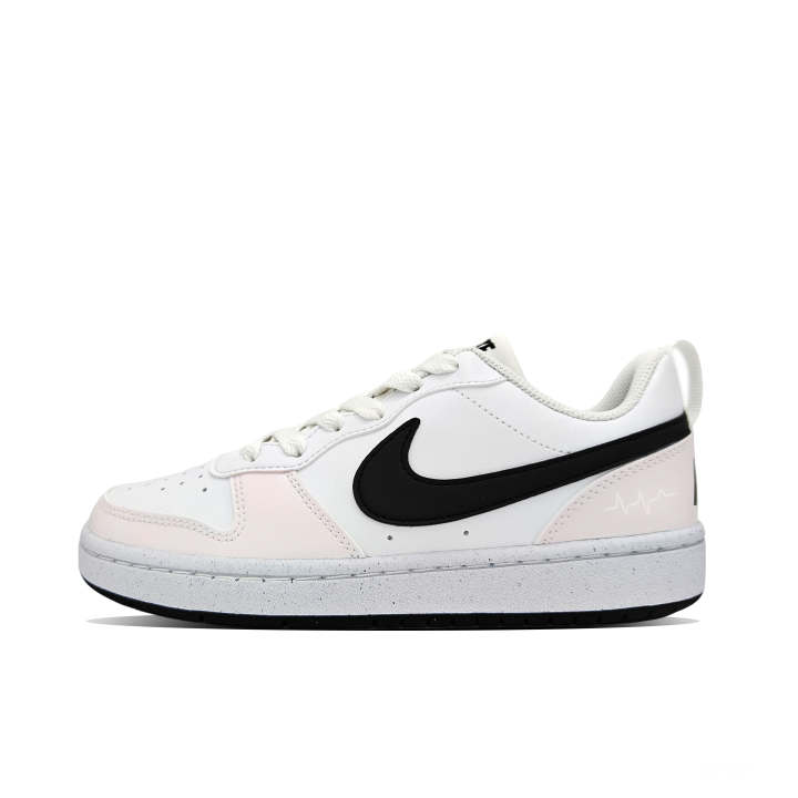 Nike Nike Court Borough White Peach Bubble Synthetic Leather Abrasion Resistant Breathable Abrasion Resistant Breathable