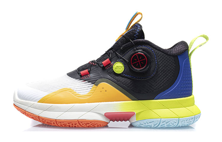 Li-Ning YOUNG Li Ning YOUNG Wade Reinvigorate Mid top Basketball Shoes Black White Blue Teenagers