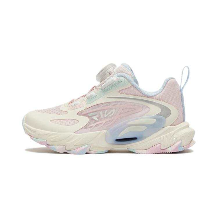 FILA KIDS Slip Resistant Cushioning Low top Kids Lifestyle Shoes Pink White Children Aged 3 7 Years Old
