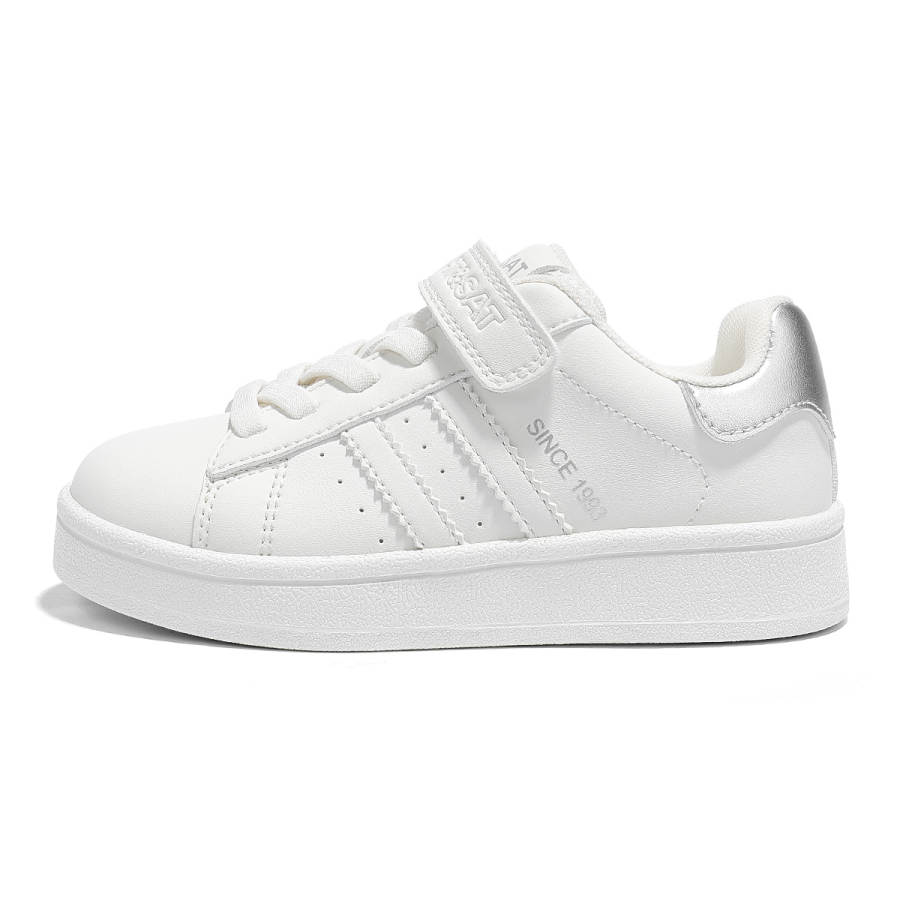 ST&SAT KIDS Synthetic Leather Kids' Skateboarding Shoes Beige Silver Children Aged 3 7 Years Old
