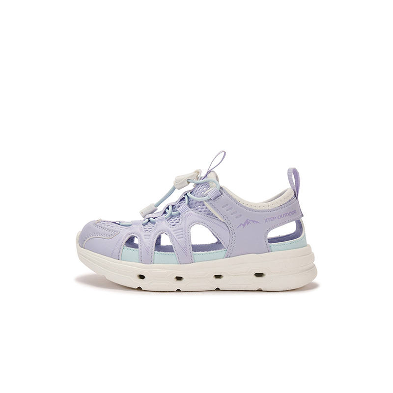 XTEP Abrasion Resistant Breathable Slip Resistant Low top Children's Sandals Violet Blue Purple Cloud Peak Blue Kids'