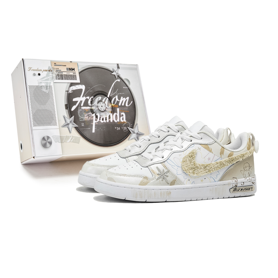 Nike Nike Court Borough Low 2 Leather Cushioning Waterproof Cushioning Waterproof Low top Kids' Skateboarding Shoes