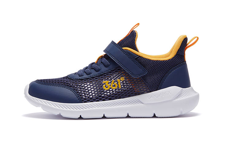 361°KIDS Low top Running Shoes Blue Yellow Mesh Hole Style Teenagers