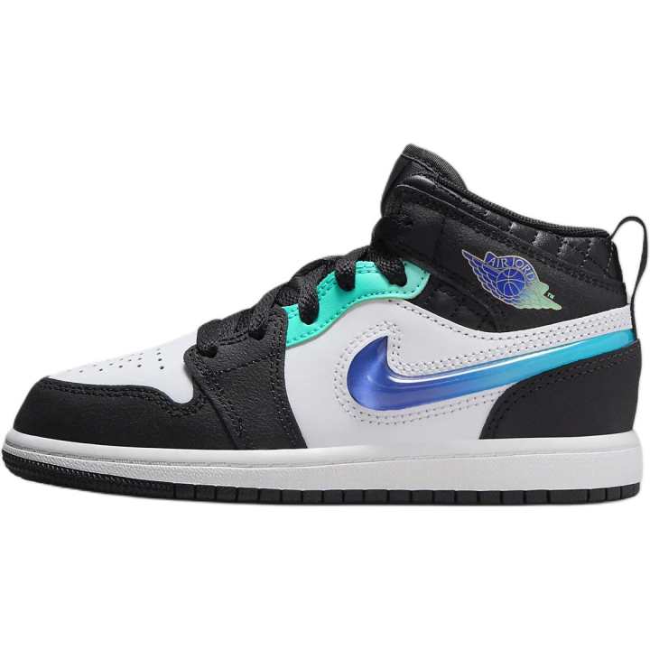 Jordan Jordan Air Jordan 1 Abrasion Resistant Abrasion Resistant Mid top Kids' Skateboarding Shoes Black White