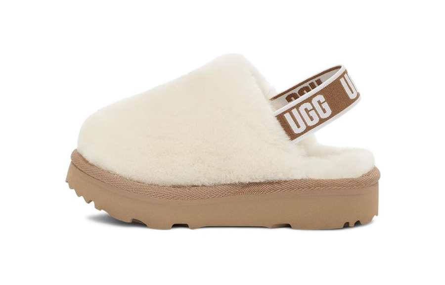 UGG UGG Shearling Kids' Slippers Ecru Infant And Toddler