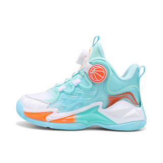 JIAFEIMAO Mesh Abrasion Resistant Rebound Lightweight Cushioning Balance Support Low top Children's Basketball Shoes