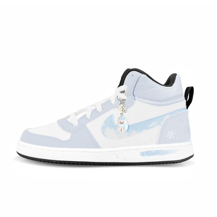 Nike Nike Court Borough Snowman Slip Resistant Mid top Skateboard Shoes Blue Unisex