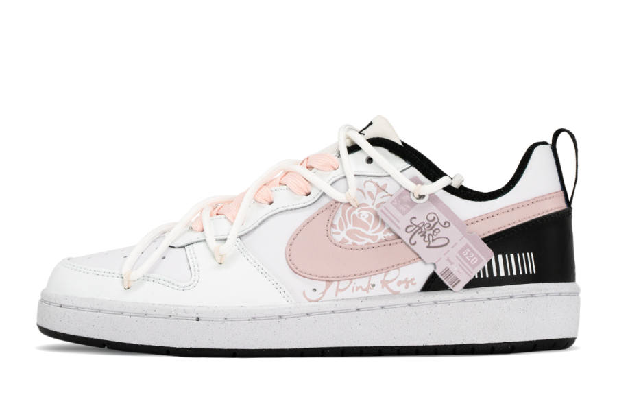 Nike Nike Court Borough Low Synthetic Leather Cushioning Abrasion Resistant Cushioning, Wear Resistant Low top