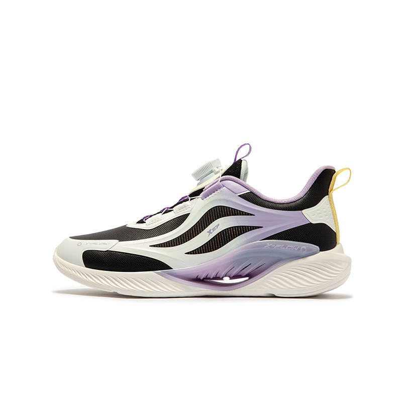 XTEP Qing Feng 5.0 Fabric Low top Running Shoes Black Sail White Teenagers