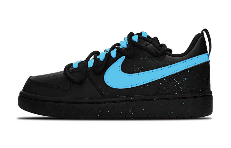 Nike Nike Court Borough Low top Kids' Skateboarding Shoes Black Blue Teenagers