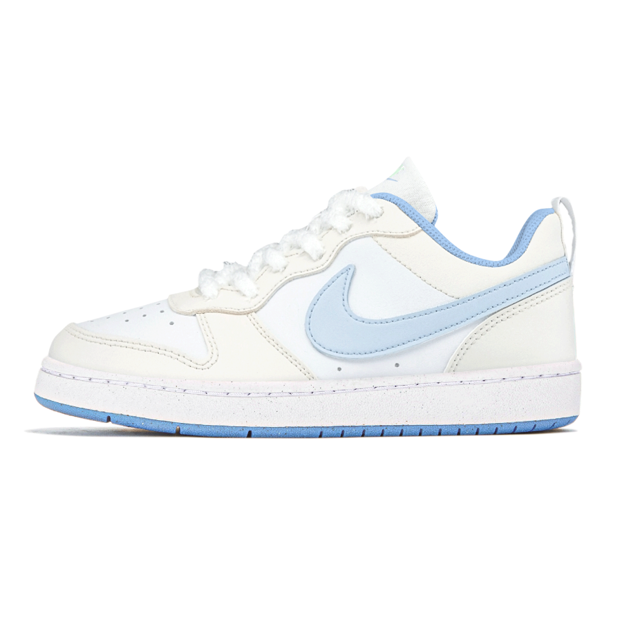 Nike Nike Court Borough Slip Resistant Abrasion Resistant Low top Kids' Skateboarding Shoes Light Blue Teenagers