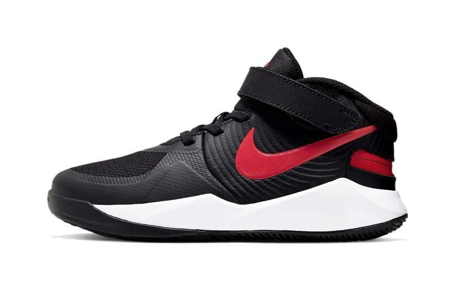 Nike Nike Team Hustle D 9 FlyEase Low top Children's Basketball Shoes Black Red Children Aged 3 7 Years Old