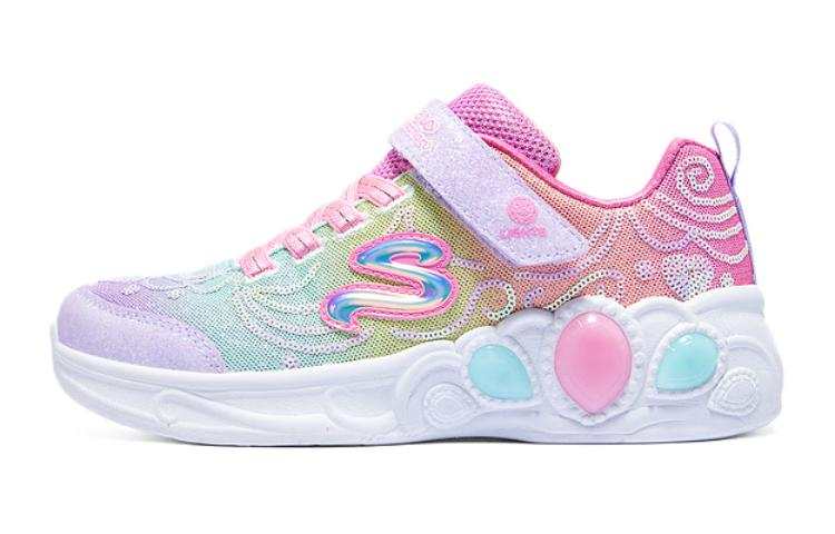 Skechers Girls Comfortable Cushioning Breathable Cushioning Breathable Low top Kids Lifestyle Shoes Pink Purple Kids'