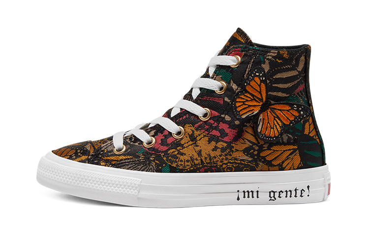 Converse Chuck Taylor All Star High top Kids Canvas Shoes Black Butterfly Children Aged 3 7 Years Old