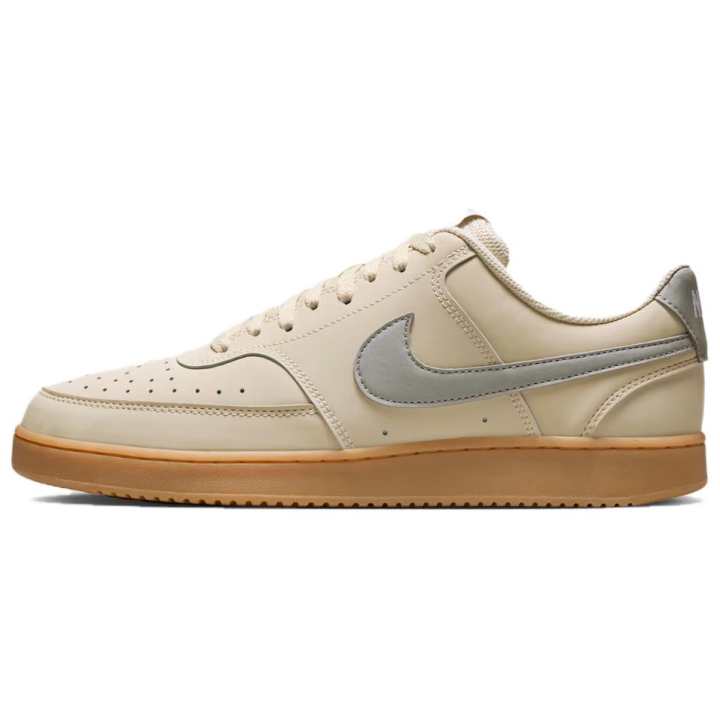 Nike Nike Court Vision Low Leather Low top Skateboard Shoes Men's Light Brown