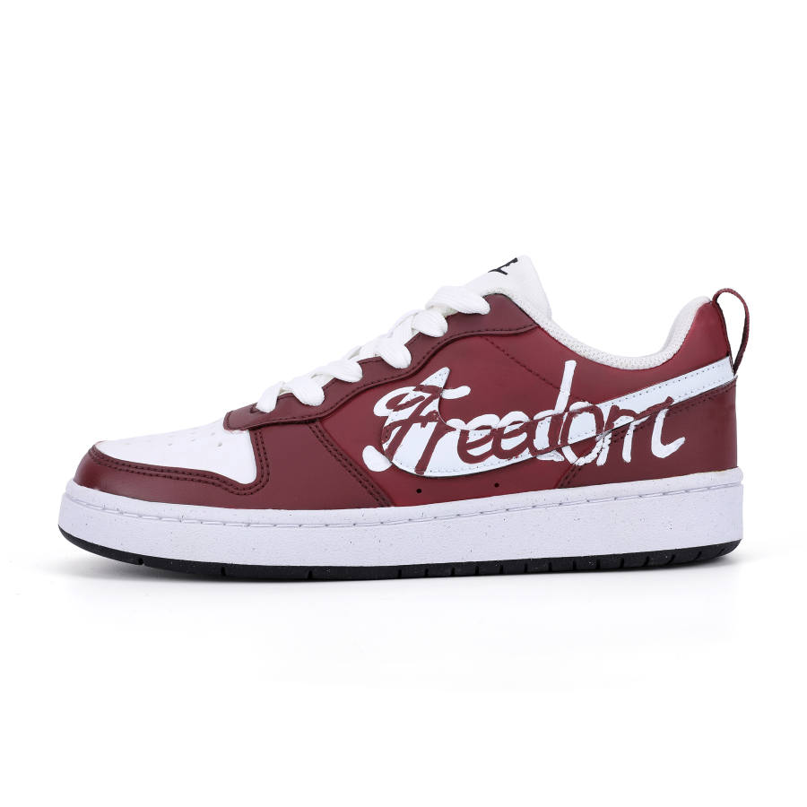 Nike Nike Court Borough Synthetic Leather Abrasion Resistant Lightweight Cushioning Low top Skateboard Shoes Red Kids'