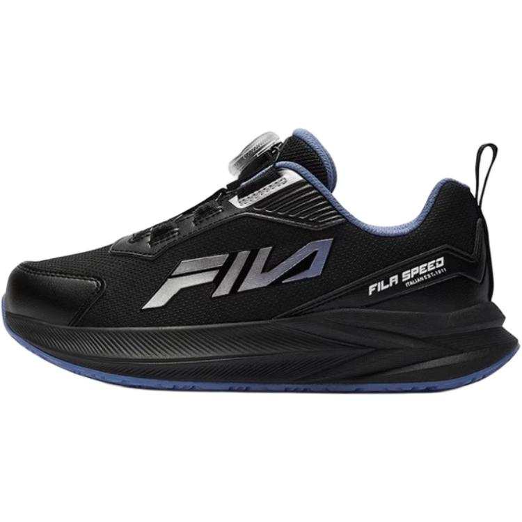 FILA KIDS BOA Abrasion Resistant Low top Kids' Running Shoes Black Gray