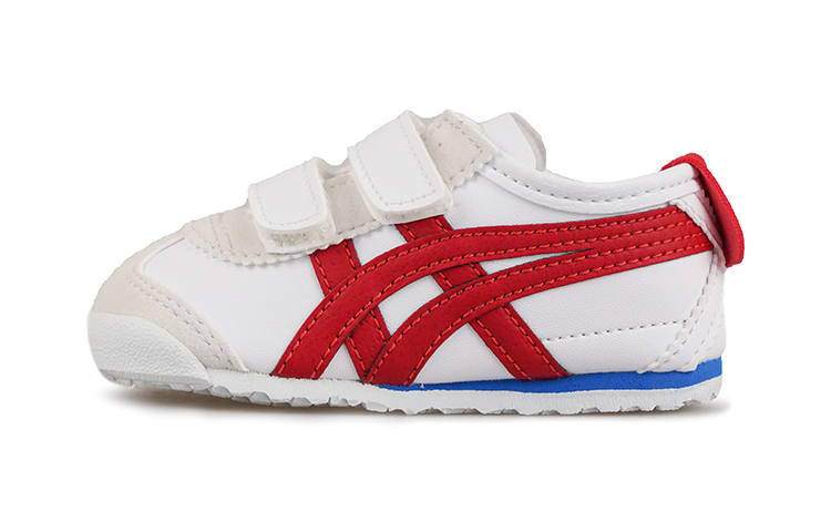 Onitsuka Tiger TS Synthetic Leather Low top Toddler Shoes White Red Infant And Toddler