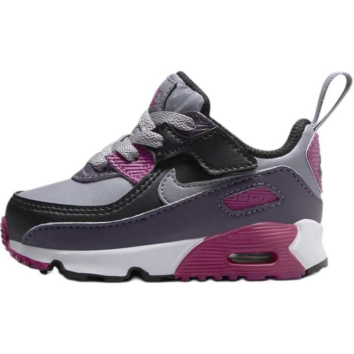 Nike Nike Air Max 90 EasyOn Comfortable Low top Toddler Shoes Gray Purple Infant And Toddler