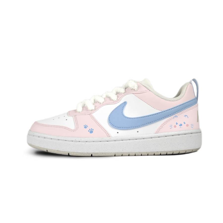 Nike Nike Court Borough Dream Star Sea Slip Resistant Abrasion Resistant Low top Kids' Skateboarding Shoes Pink Blue