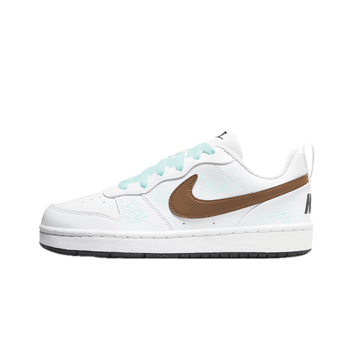 Nike Nike Court Borough Mint Chocolate Synthetic Leather Abrasion Resistant Slip Resistant Low top Kids' Skateboarding Shoes