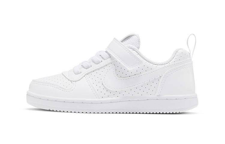 Nike Nike Court Borough Cushioning, Wear Resistant Low top Kids' Skateboarding Shoes White Children Aged 3 7 Years Old