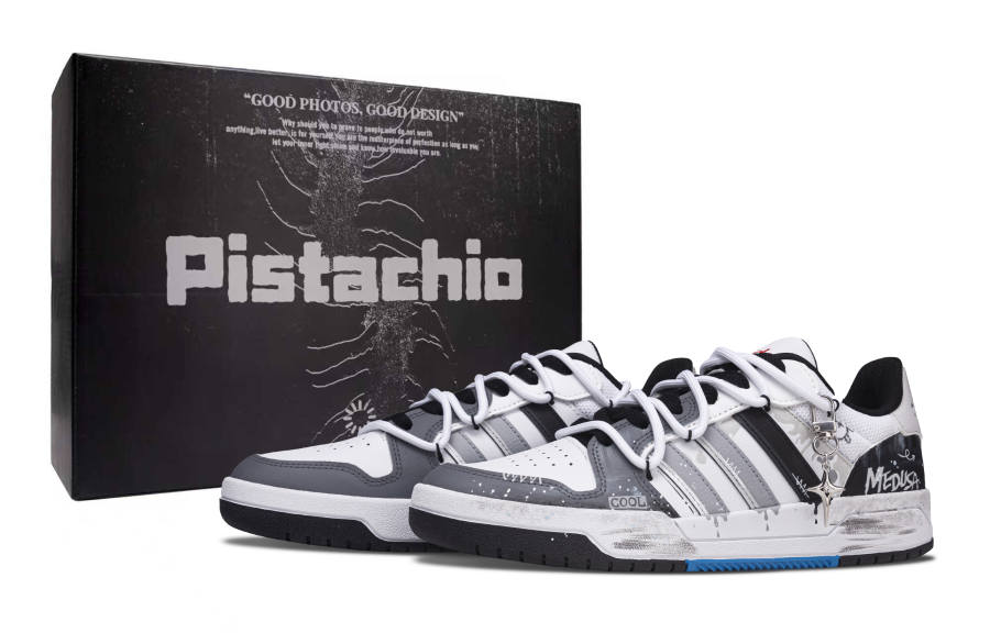 Adidas Neo Entrap Galaxy Eye Box Abrasion Resistant Breathable Low top Skateboard Shoes Unisex Gray White