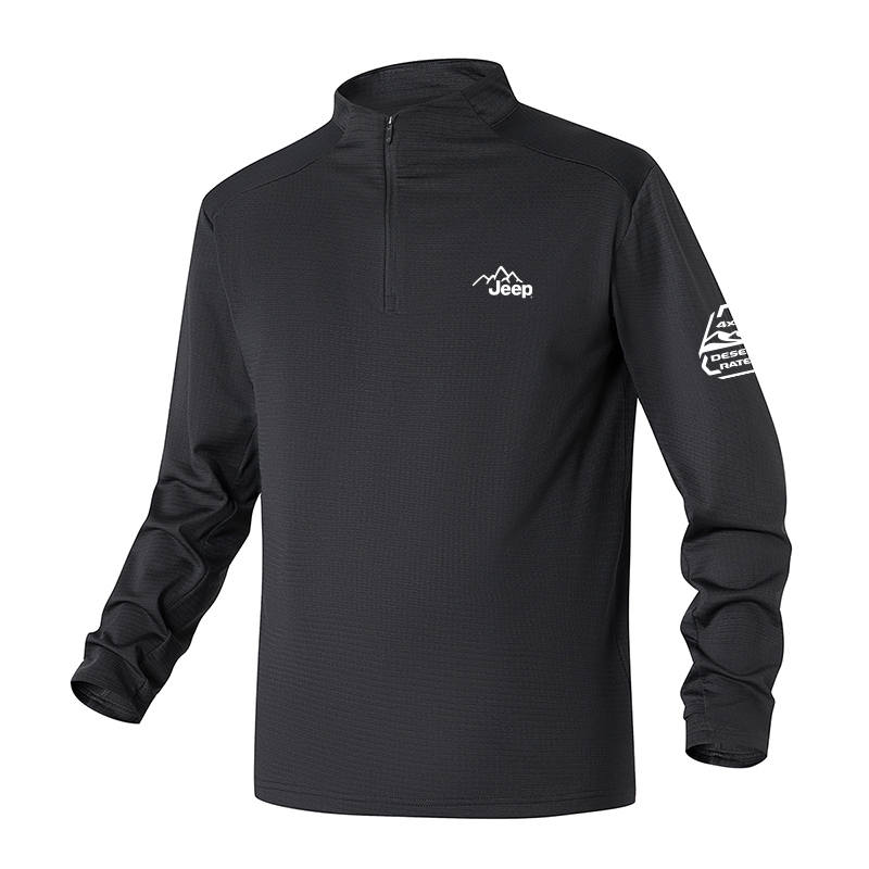 Jeep Sweatshirts Unisex Stand Collar Moderate Regular