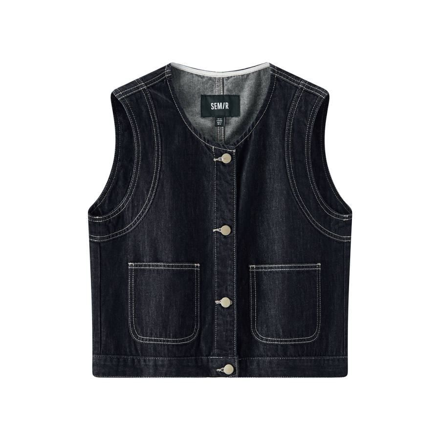 Semir Mall Same Style Women's Apparel Vests Women's Original Denim 98101 Moderate
