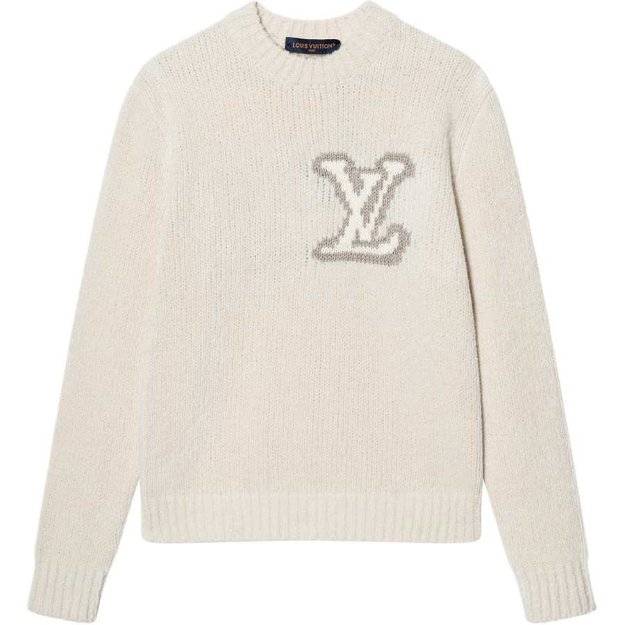LOUIS VUITTON Sweaters Women's White Crew Neck Moderate Other