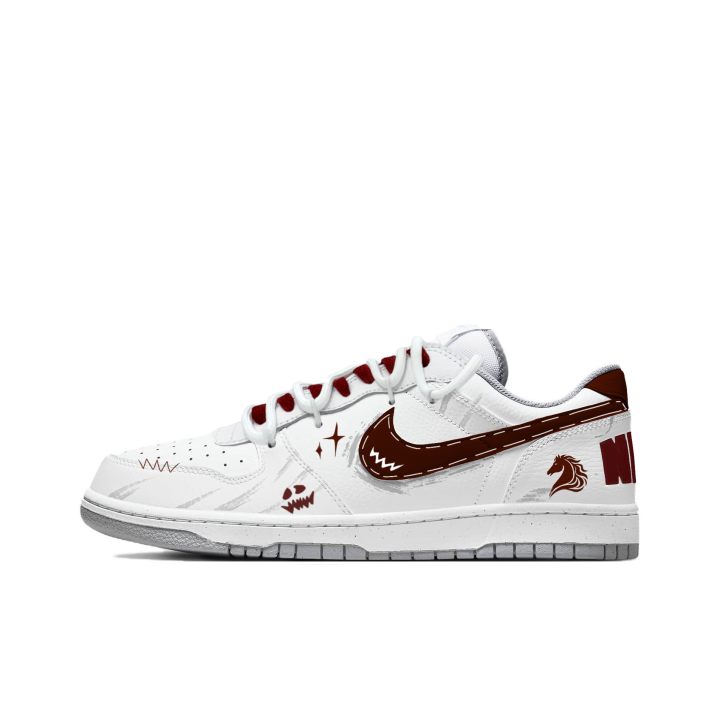 Nike Nike Big Wild Horse Star Low top Skateboard Shoes Men's White Red