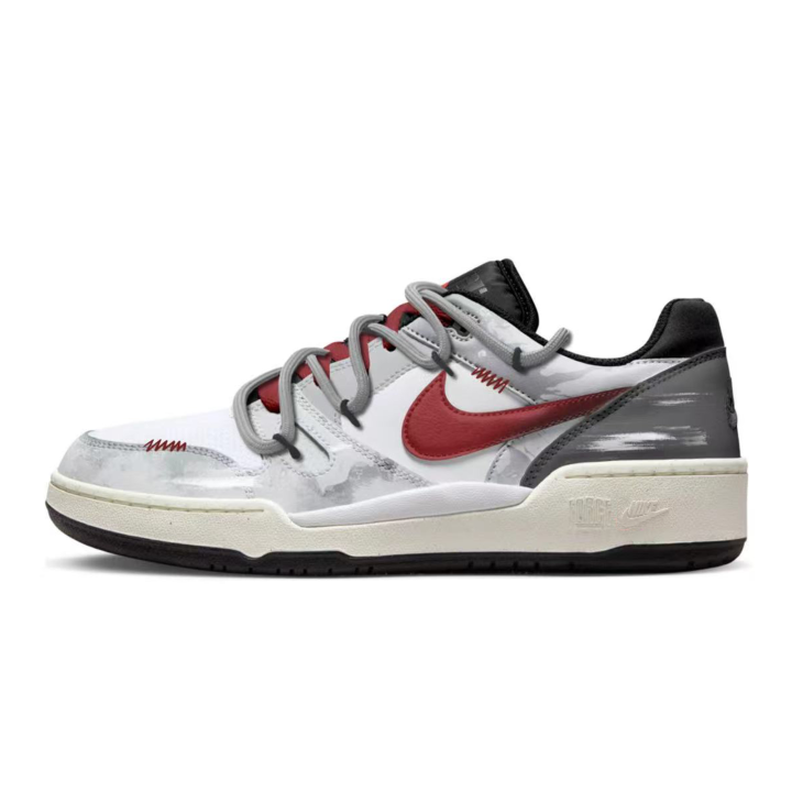 Nike Nike Full Force Magnificent Abrasion Resistant Low top Skateboard Shoes Men's Red Gray New