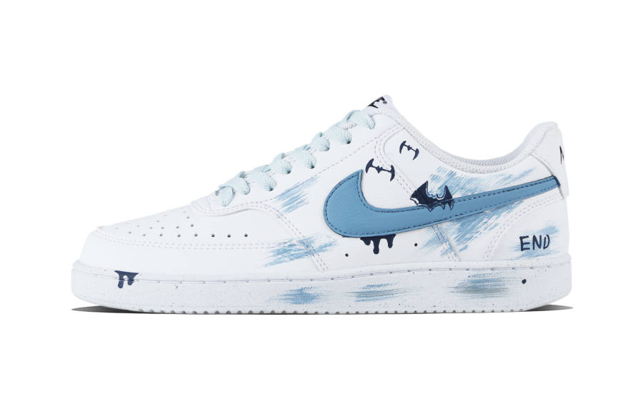 Nike Nike Court Vision 1 Ink Bat Shadow Abrasion Resistant Abrasion Resistant Low top Skateboard Shoes Unisex Blue