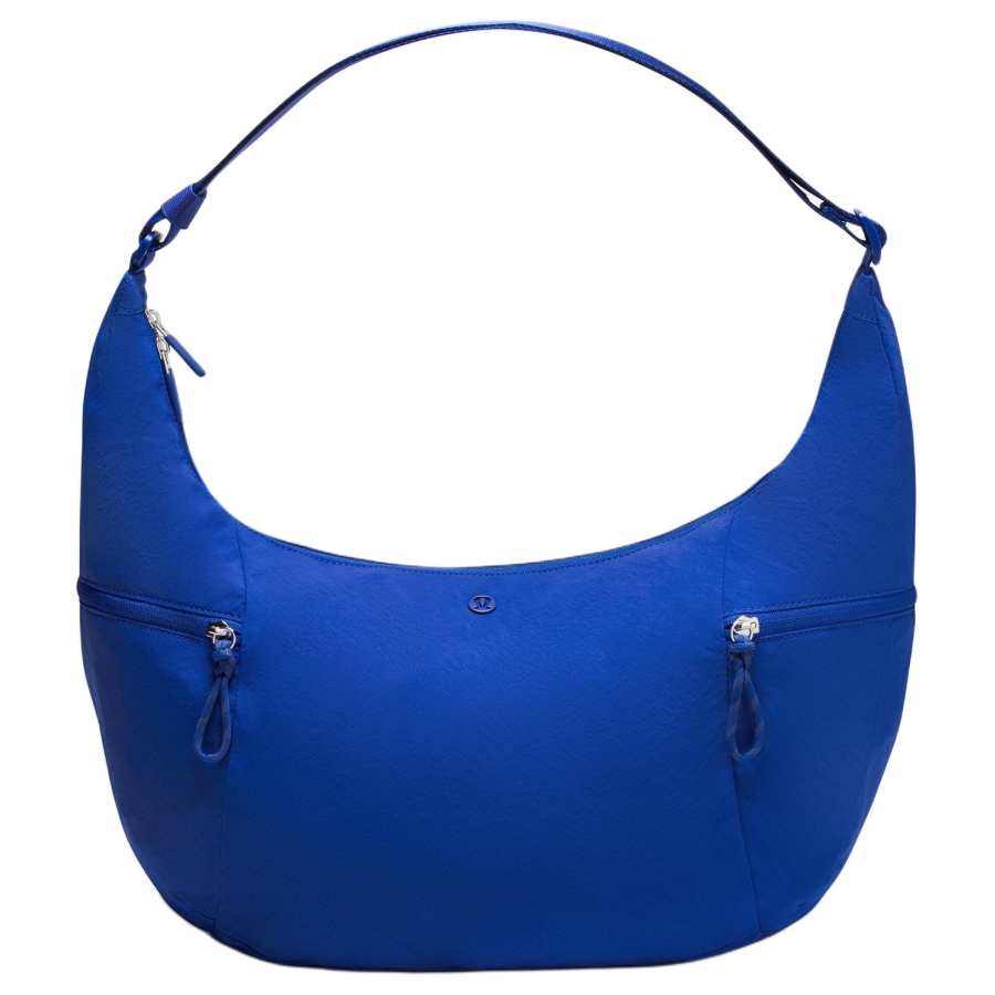 Lululemon Large Slouchy Nylon With Polyester Shoulder Bag Large Unisex River Bank Blue