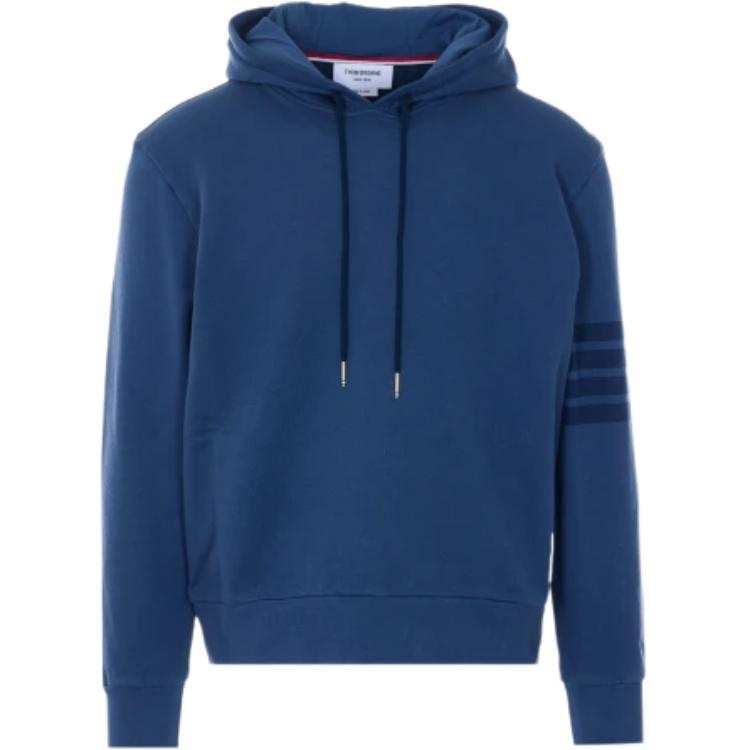THOM BROWNE Thom BROWNE Logo Patch Drawstring Hoodie