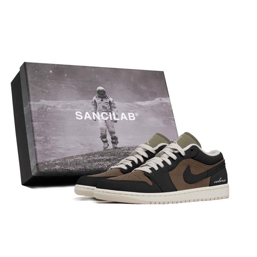 Jordan Jordan Air Jordan 1 Horse Year CHY Industrial Manufacturing, Ink Shadow Dark Gray, Box Abrasion Resistant
