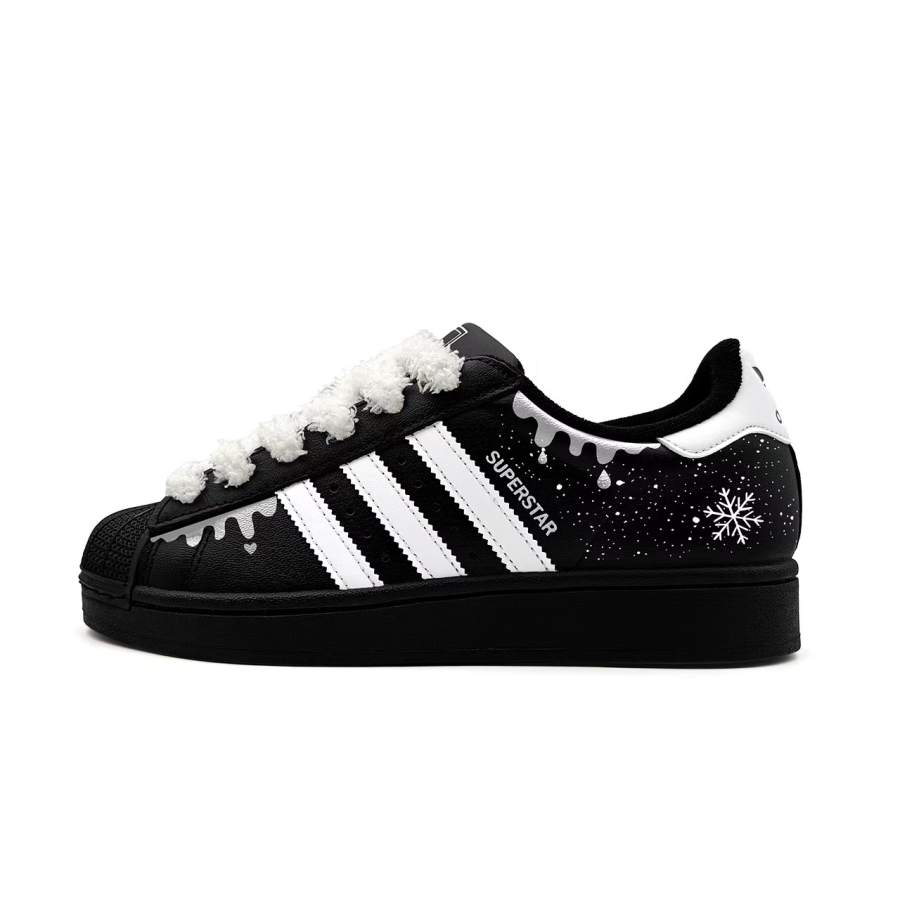 Adidas Originals SUPERSTAR Dark Chocolate Snow Top Leather Abrasion Resistant Thermal Anti Kick Cushioning