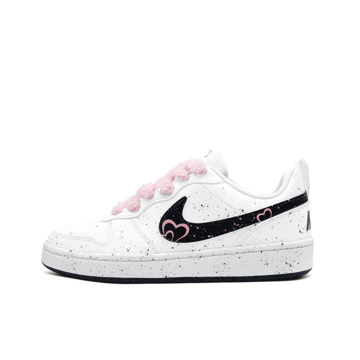Nike Nike Court Borough Pink Star Whisper Synthetic Leather Abrasion Resistant Abrasion Resistant Low top Skateboard Shoes