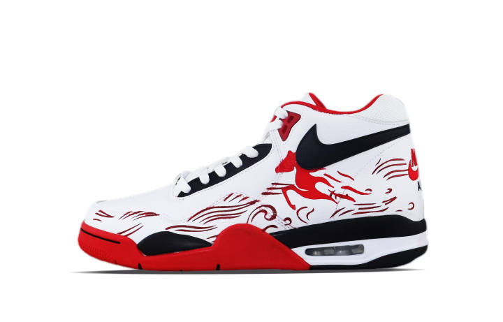 Nike Nike Flight Legacy Abrasion Resistant Mid top Vintage Basketball Shoes Unisex Red