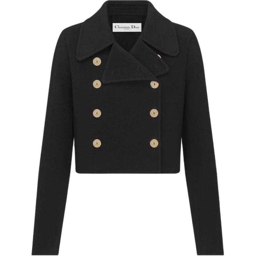 DIOR DIOR SS23 Cropped Coat Women's Black