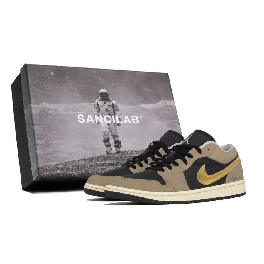 Jordan Jordan Air Jordan 1 Horse Year CHY Industrial Manufacturing, Gilded Brown Island, Box Abrasion Resistant