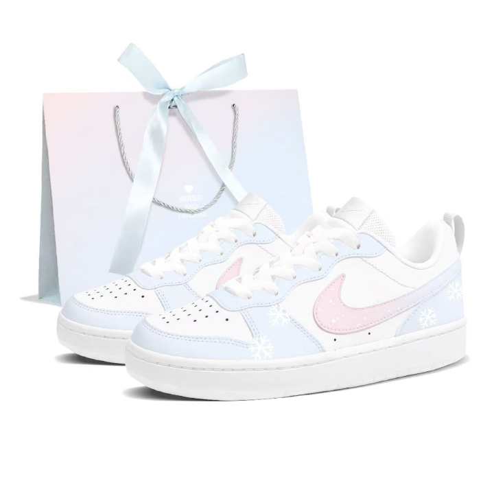 Nike Nike Court Borough Maris Sal Snowflake Synthetic Leather, Leather Slip Resistant Abrasion Resistant